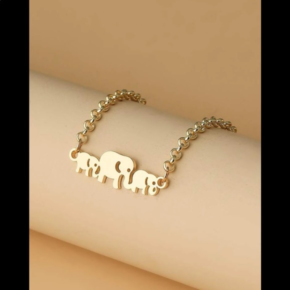 Gold Elephant Bracelet - Picture 2 of 4